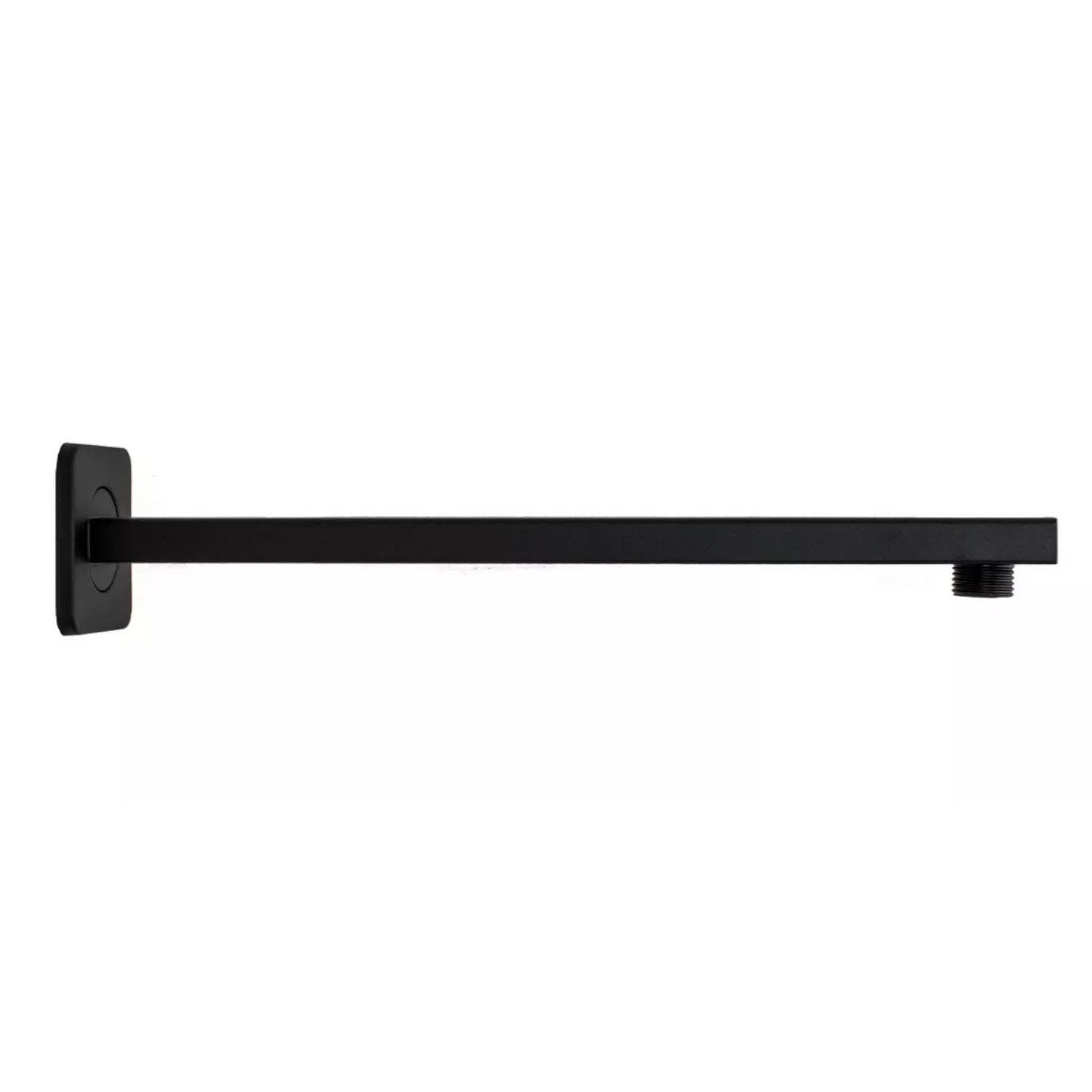 Regadera Cuadrada 15cm Con Brazo Y Chapeton Rubinett Acero inoxidable 304  Negro Mate De Lujo