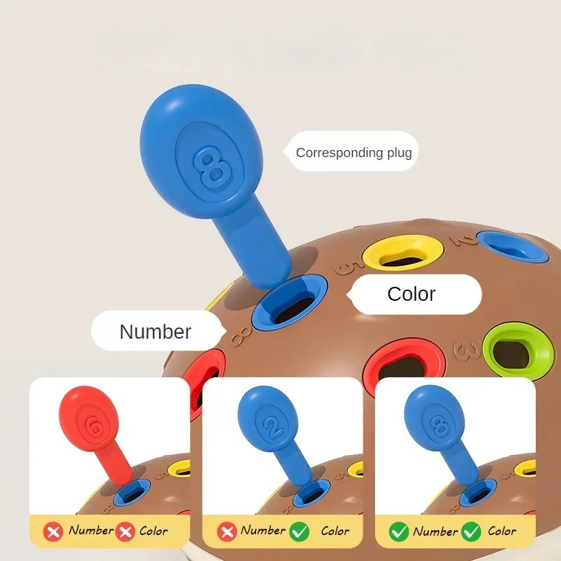 Juguetes Encaje Educación Temprana Bebes Entrenamiento Erizo Blanco Coordinación Mano Ojo