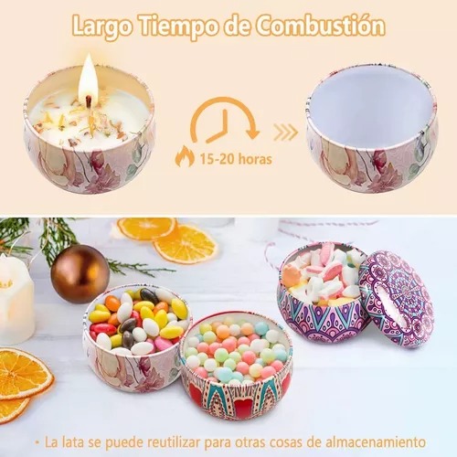 Vela De Aromaterapia, 6 Piezas Velas Aromaticas Cera De Soja