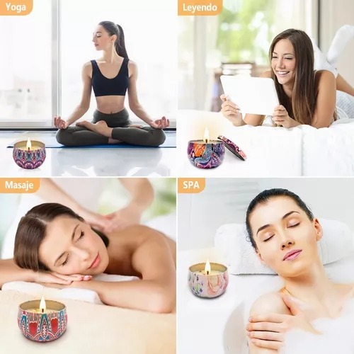 Vela De Aromaterapia, 6 Piezas Velas Aromaticas Cera De Soja