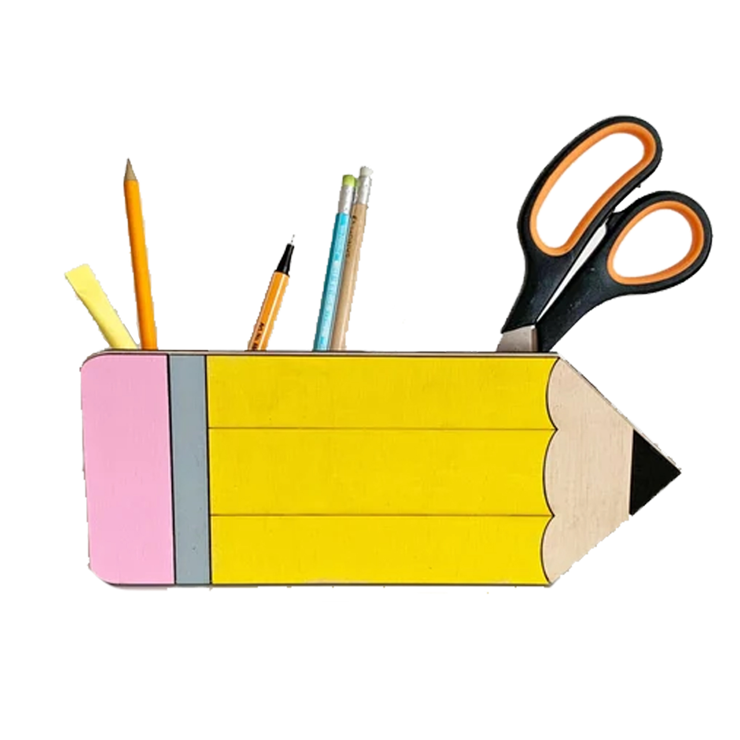 Porta lápices de madera organizador decorativo en forma de lápiz