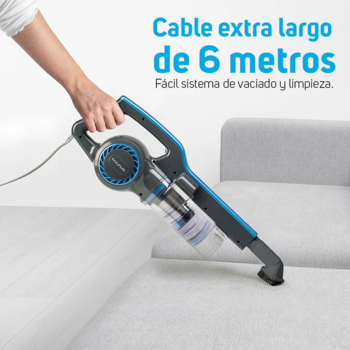 Aspiradora Vertical Ciclónica Taurus Liberty 3 en 1 Filtro HEPA / 800ML ORTY3