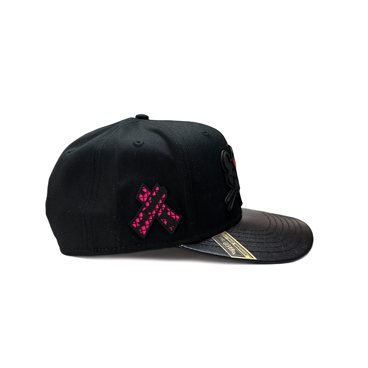 Gorra VAGO Style LA PANTERA Black LA ORIGINAL Negra Visera Curva de Piel