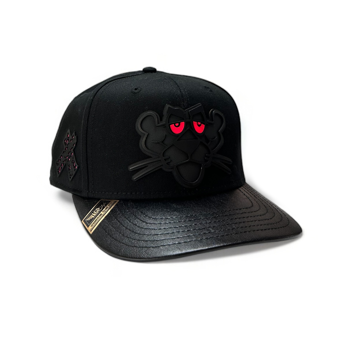 Gorra VAGO Style LA PANTERA Black LA ORIGINAL Negra Visera Curva de Piel