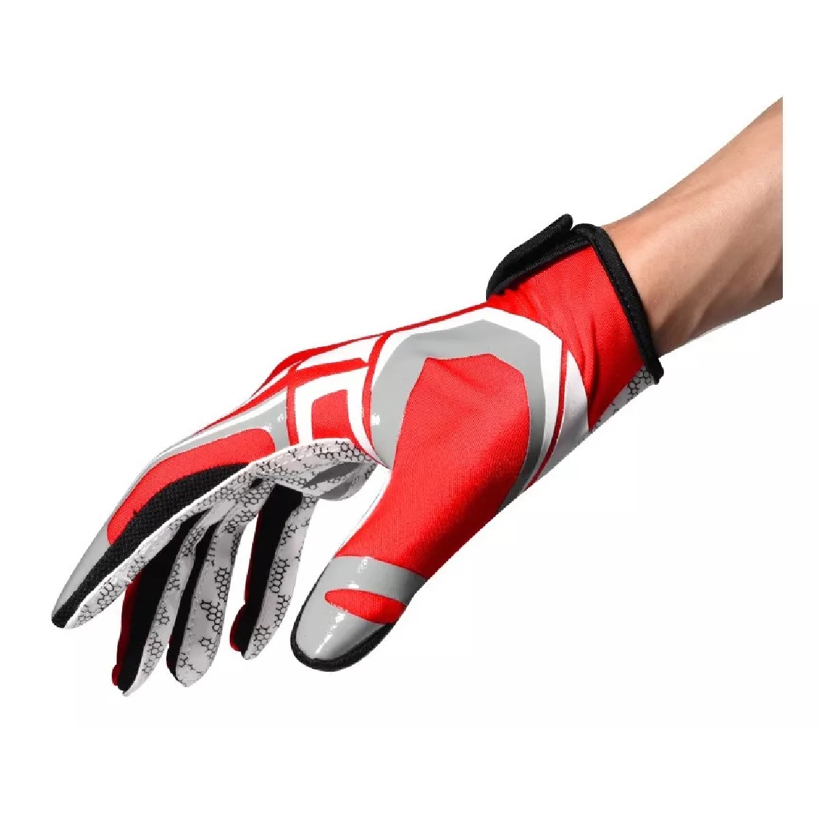 Guantes Antideslizantes Para Fútbol Americano Rojo Talla G