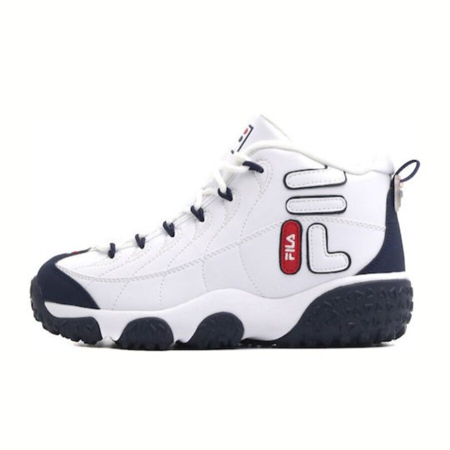 Tenis Bota Fila Snake Blanco Azul Marino de Niños Original