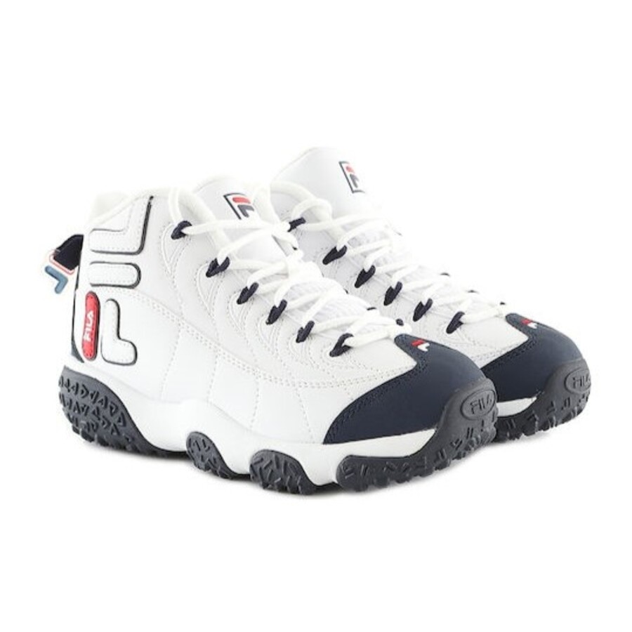 Tenis Bota Fila Snake Blanco Azul Marino de Niños Original