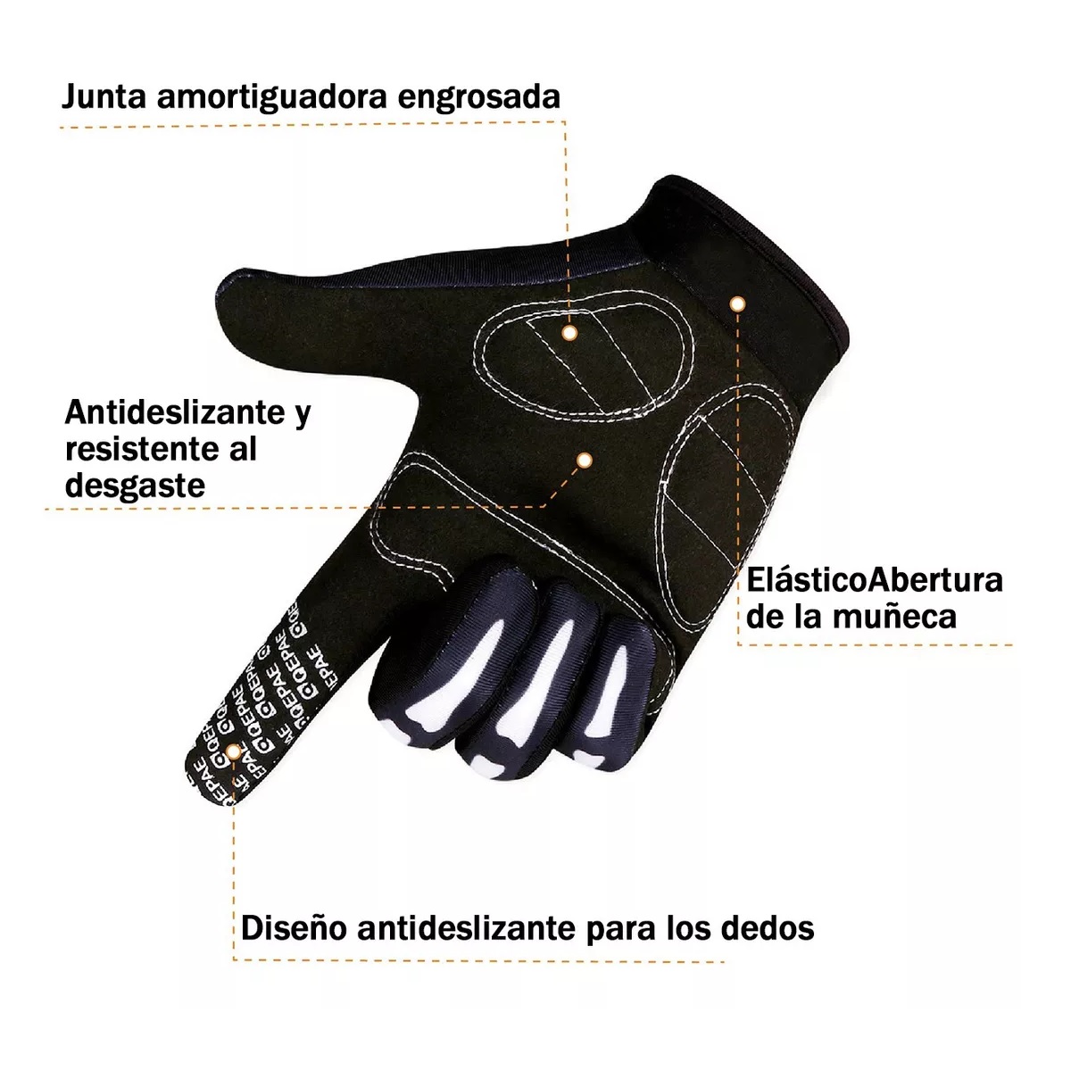 Guantes De Calavera Transpirables Para Ciclismo Talla G