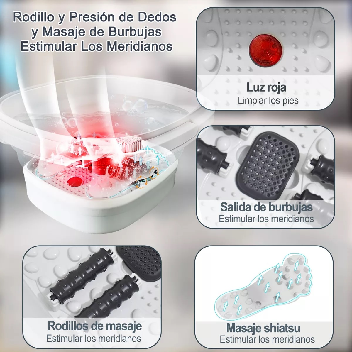 Spa Para Pedicura Tina De Pies Masajeador Con Burbujas