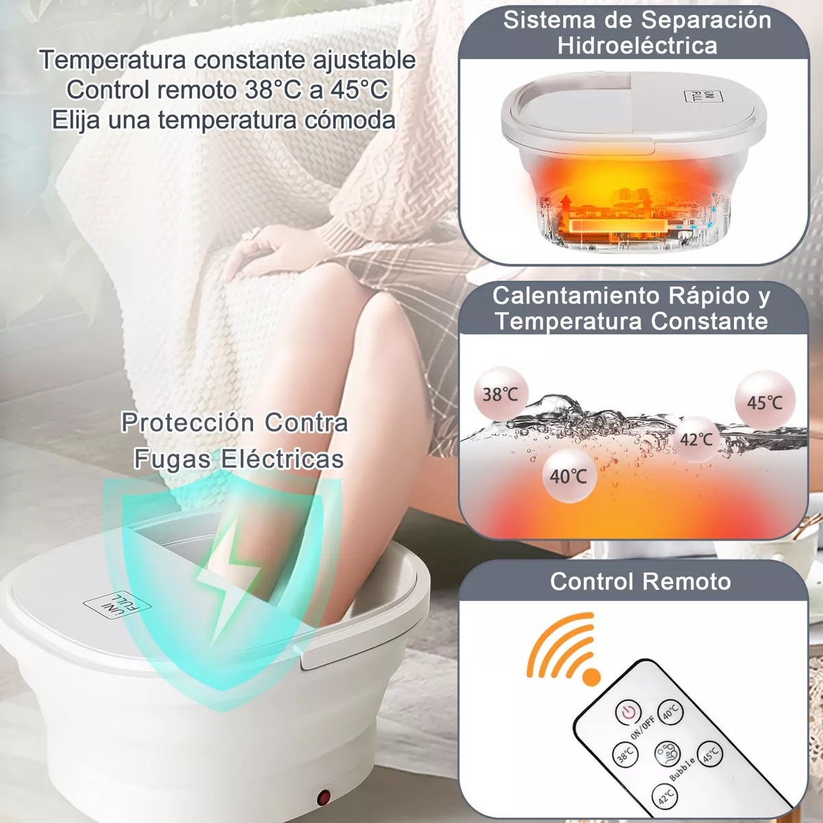Spa Para Pedicura Tina De Pies Masajeador Con Burbujas