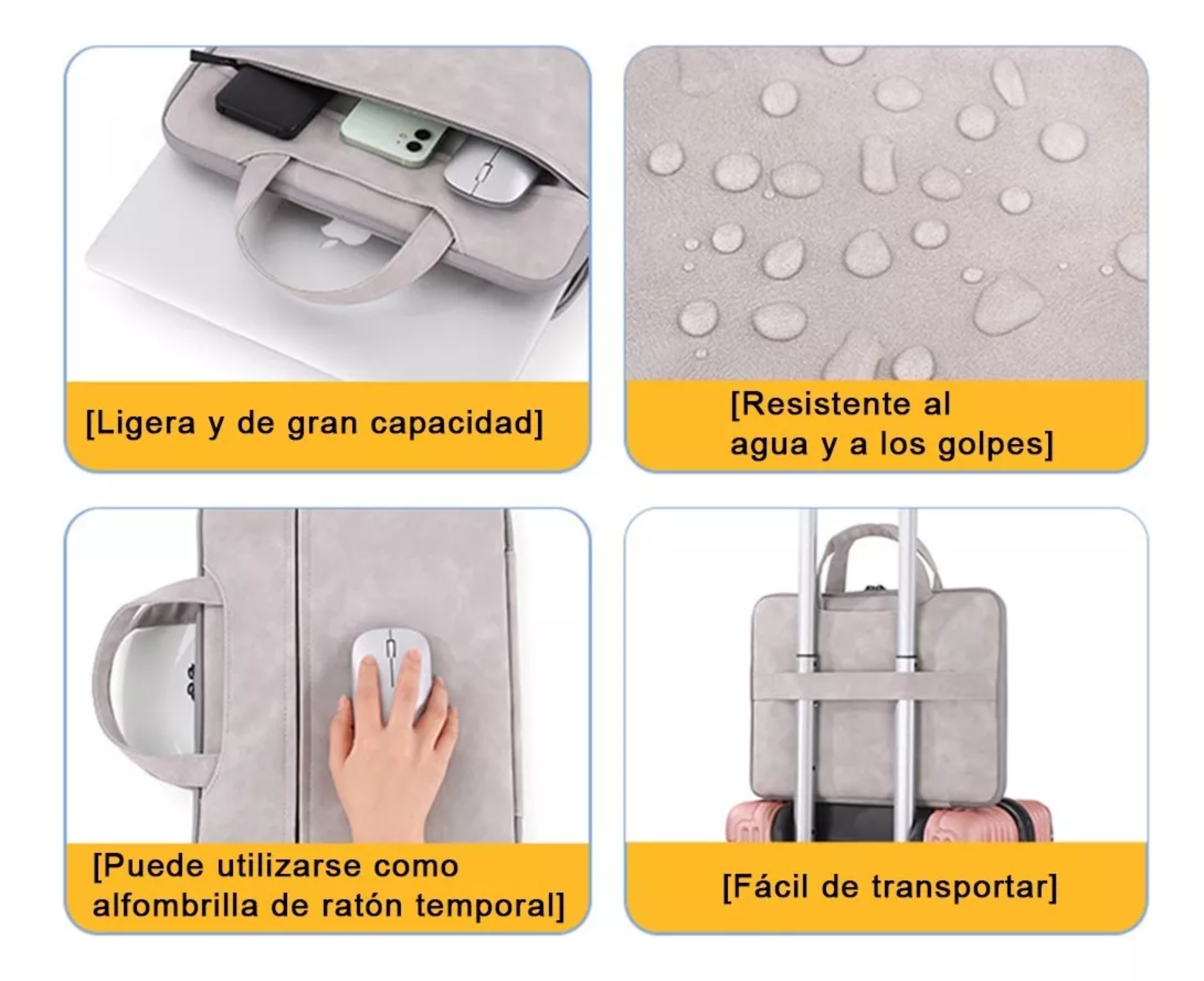 Funda Para Laptop Maletín Protector Impermeable 15.6 Pulgada