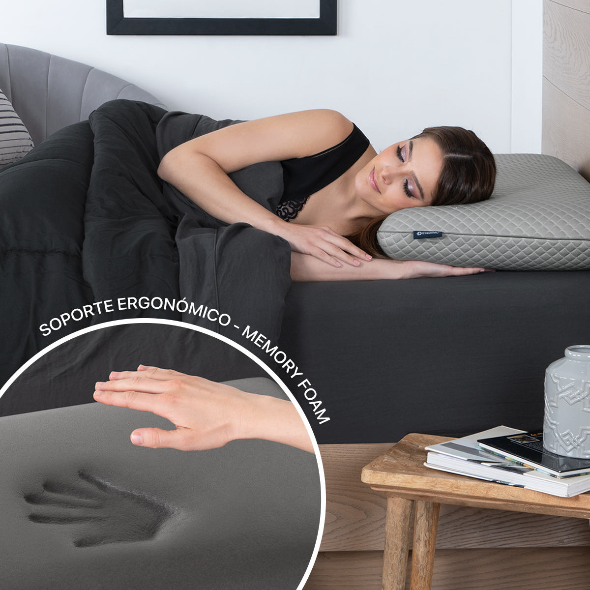 Almohada Graffeno de Memory Foam con Funda King Size Hipoalergénica ...