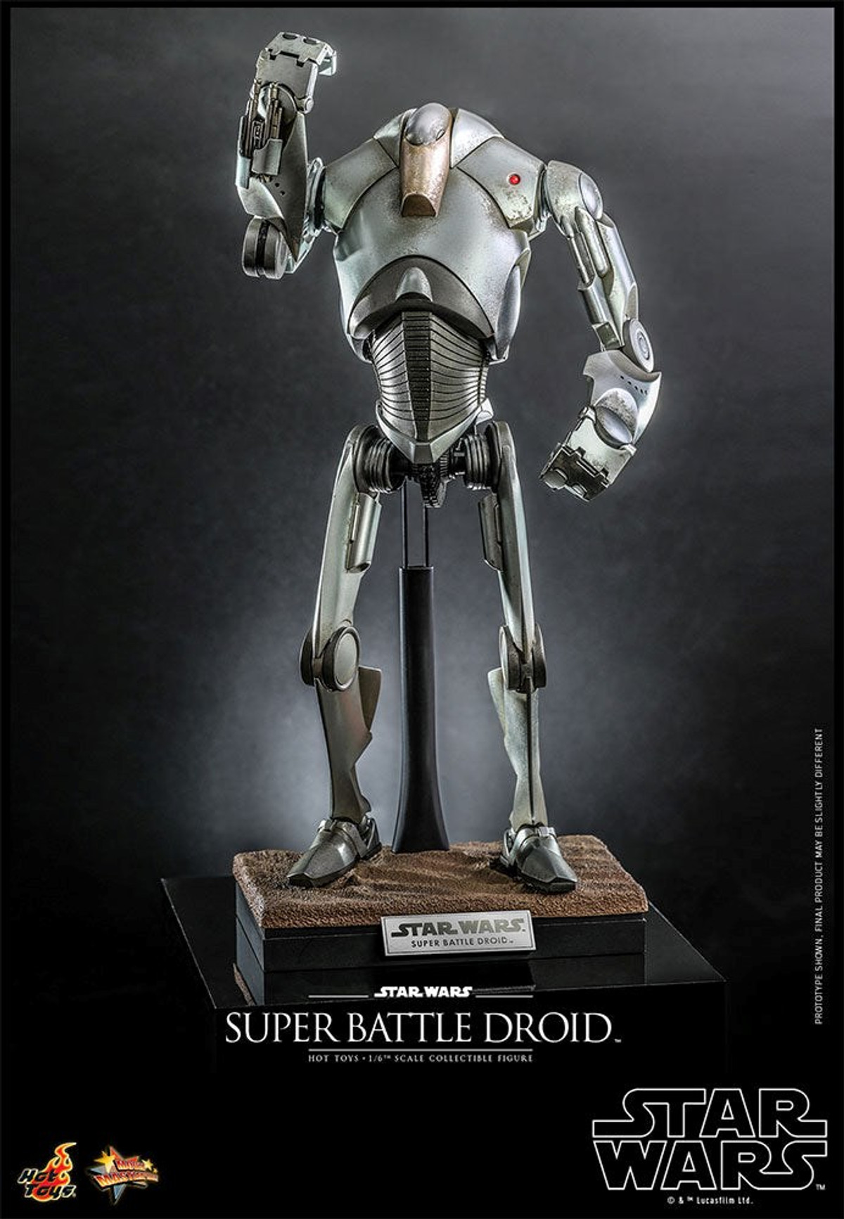 Figura Hot Toys Escala 1:6 Star Wars Attack Of The Clones: Super Battle Droid