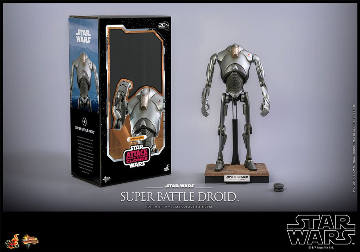 Figura Hot Toys Escala 1:6 Star Wars Attack Of The Clones: Super Battle Droid