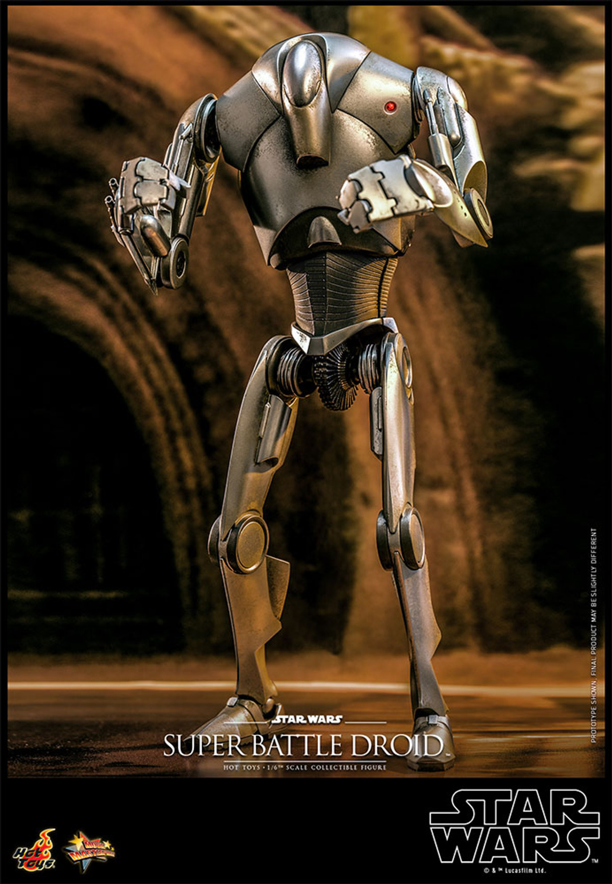 Figura Hot Toys Escala 1:6 Star Wars Attack Of The Clones: Super Battle Droid