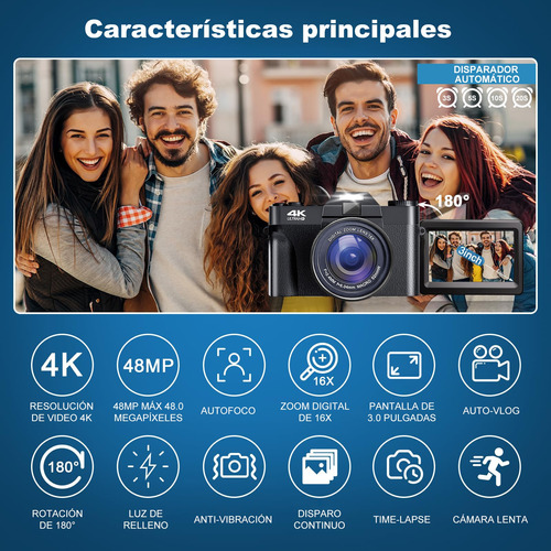 Cámara Digital Ourlife R10a 4k 48mp Audio Principiante