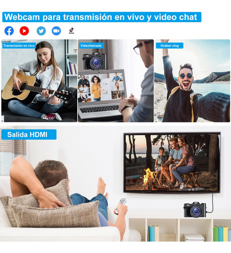 Cámara Digital Ourlife R10a 4k 48mp Audio Principiante
