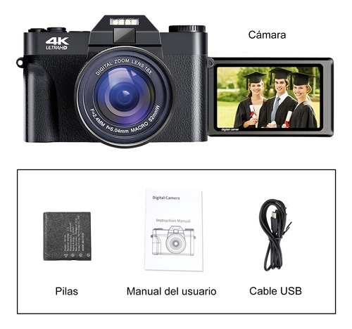 Cámara Digital Ourlife R10a 4k 48mp Audio Principiante