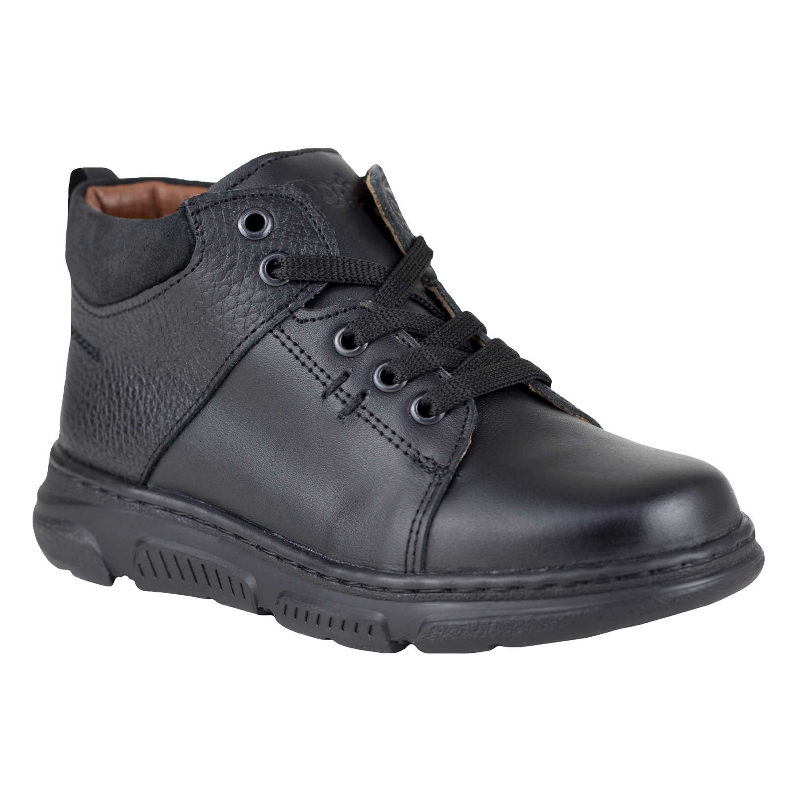 Bota Para Niño Dogi Confor E6326 Italiana Negro Piel 15-17.5
