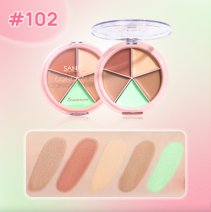 Paleta De 5 Correctores De Maquillaje Contorno En Crema 