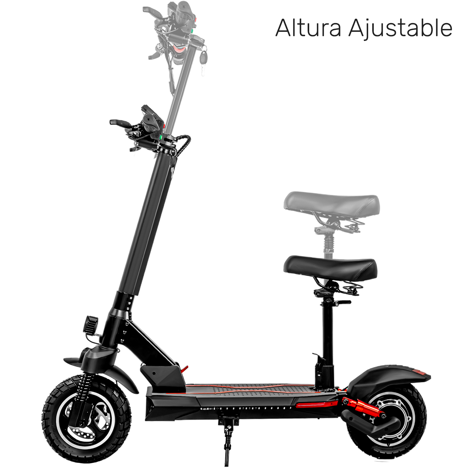 Scooter Electrico Plegable e-Be Asiento Vel 45km/h Luz Led 600 W