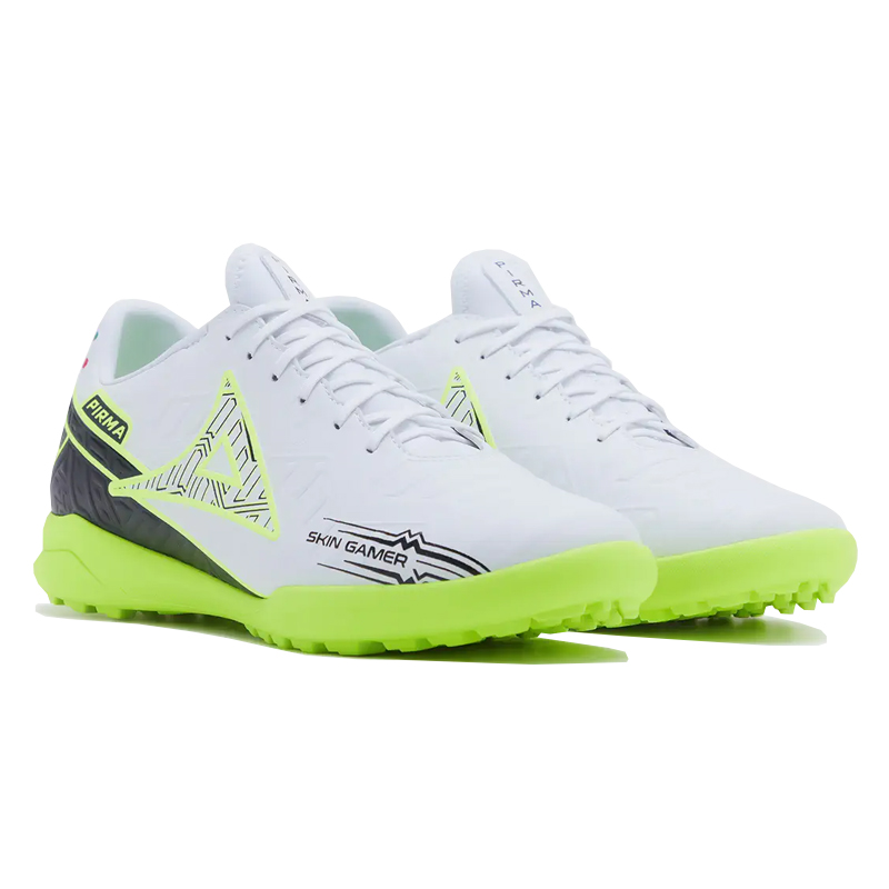 Tenis Tachones Pirma 3047 Futbol Rápido Unisex Blanco Neón