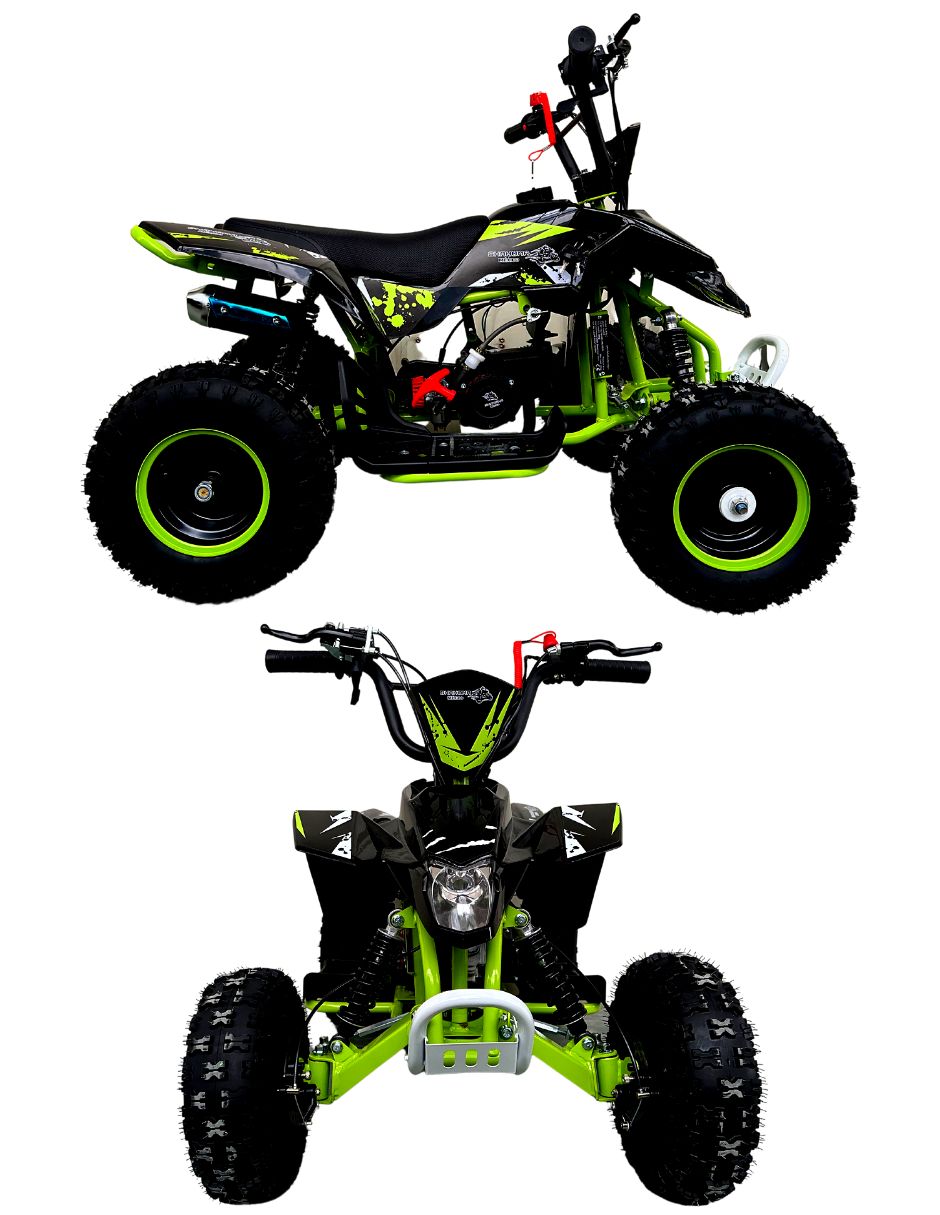 Motocicleta Infantil Shahoma ATV05 Cuatrimoto 49cc Verde y Negra