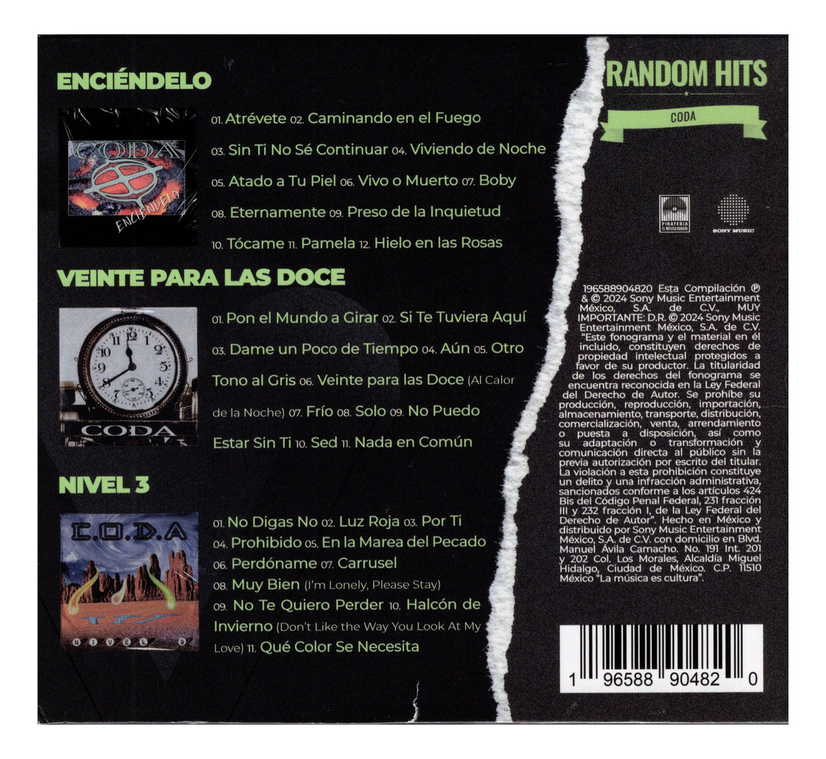 Coda Enciendelo Nivel3 Veinte Para Las Doce Random Hits 3 Cd
