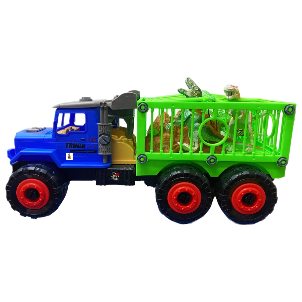 Camion Desmontable Diy Jaula Transportadora Dinosaurios 42cm