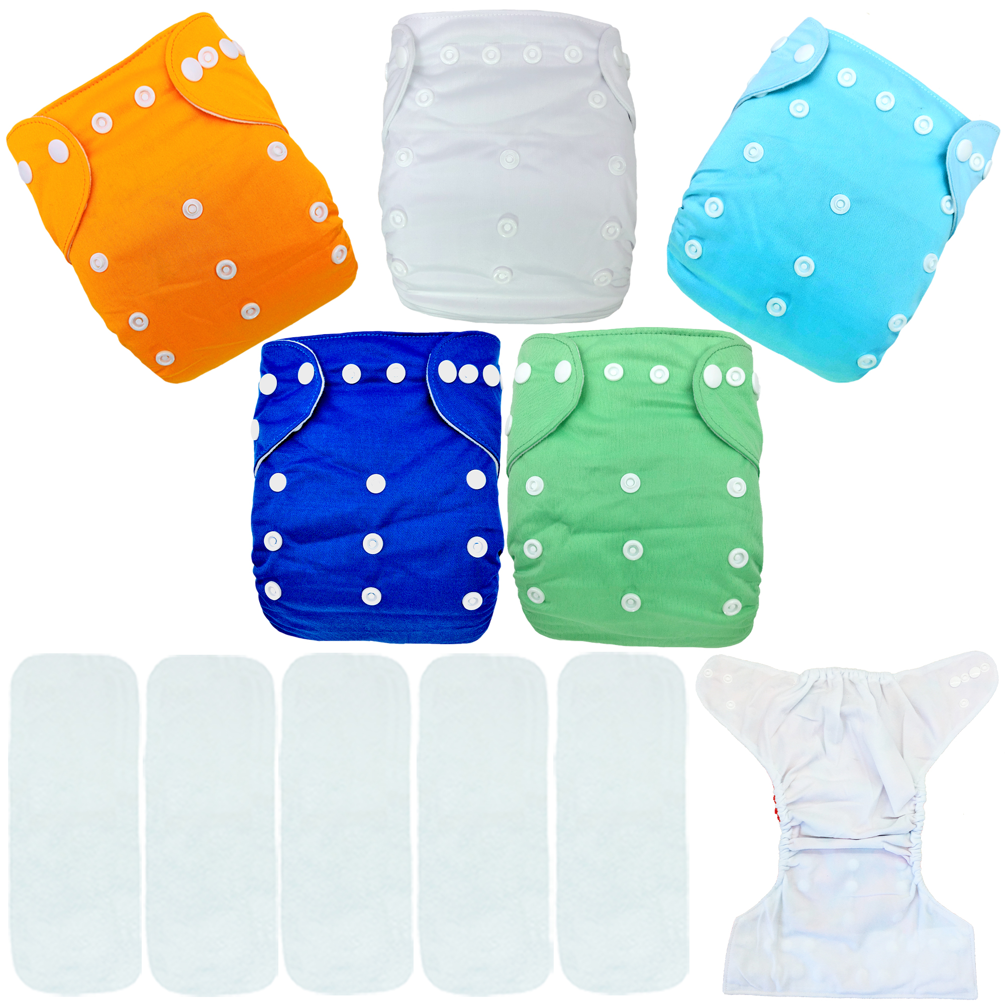 Pañales de tela para bebés con insertos de microfibra 4 capas ecobaby original 