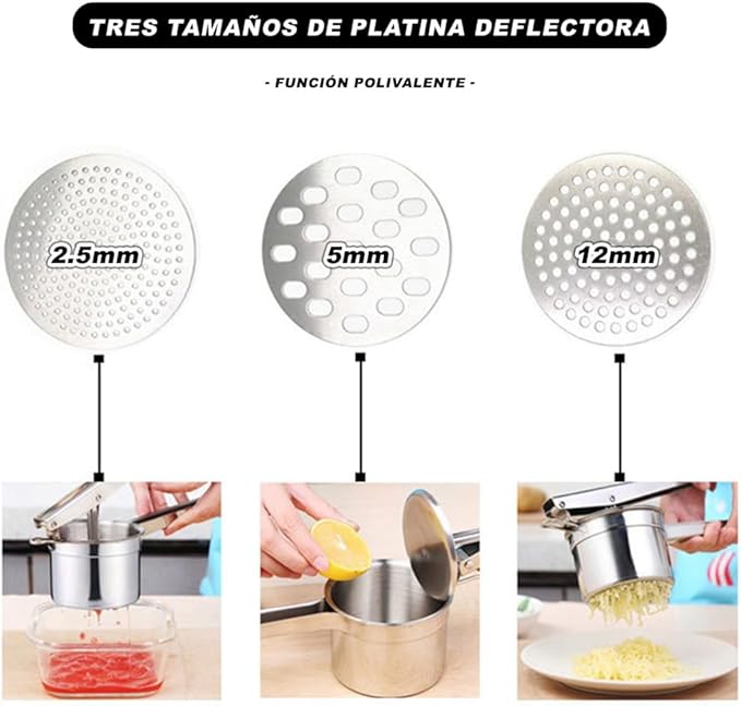 A DOTOTO Prensador de patatas, Exprimidor Manual de Fruta de acero inoxidable