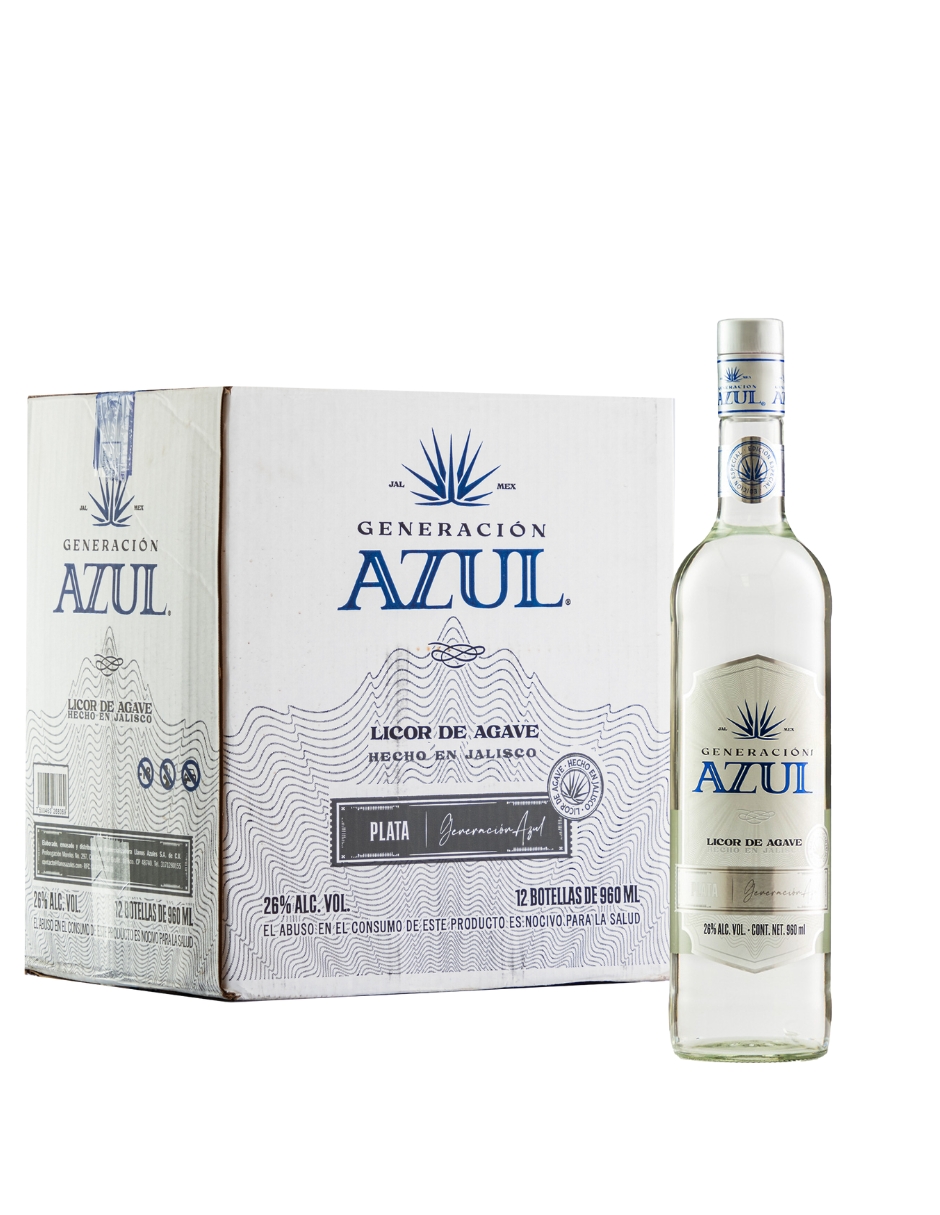 Caja Licor de Agave Generación Azul Plata 960 Ml