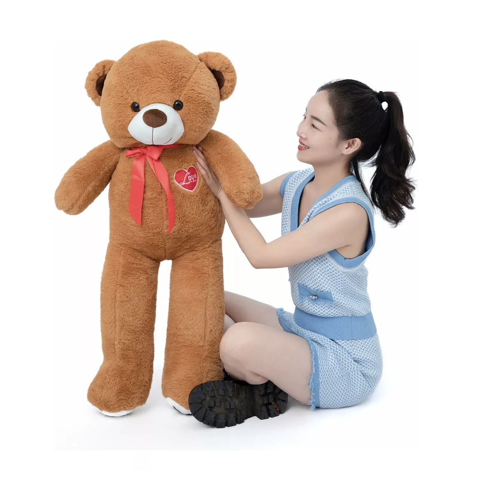 Oso De Peluche Grande Gigante Corazón 1 Metro Regalo T