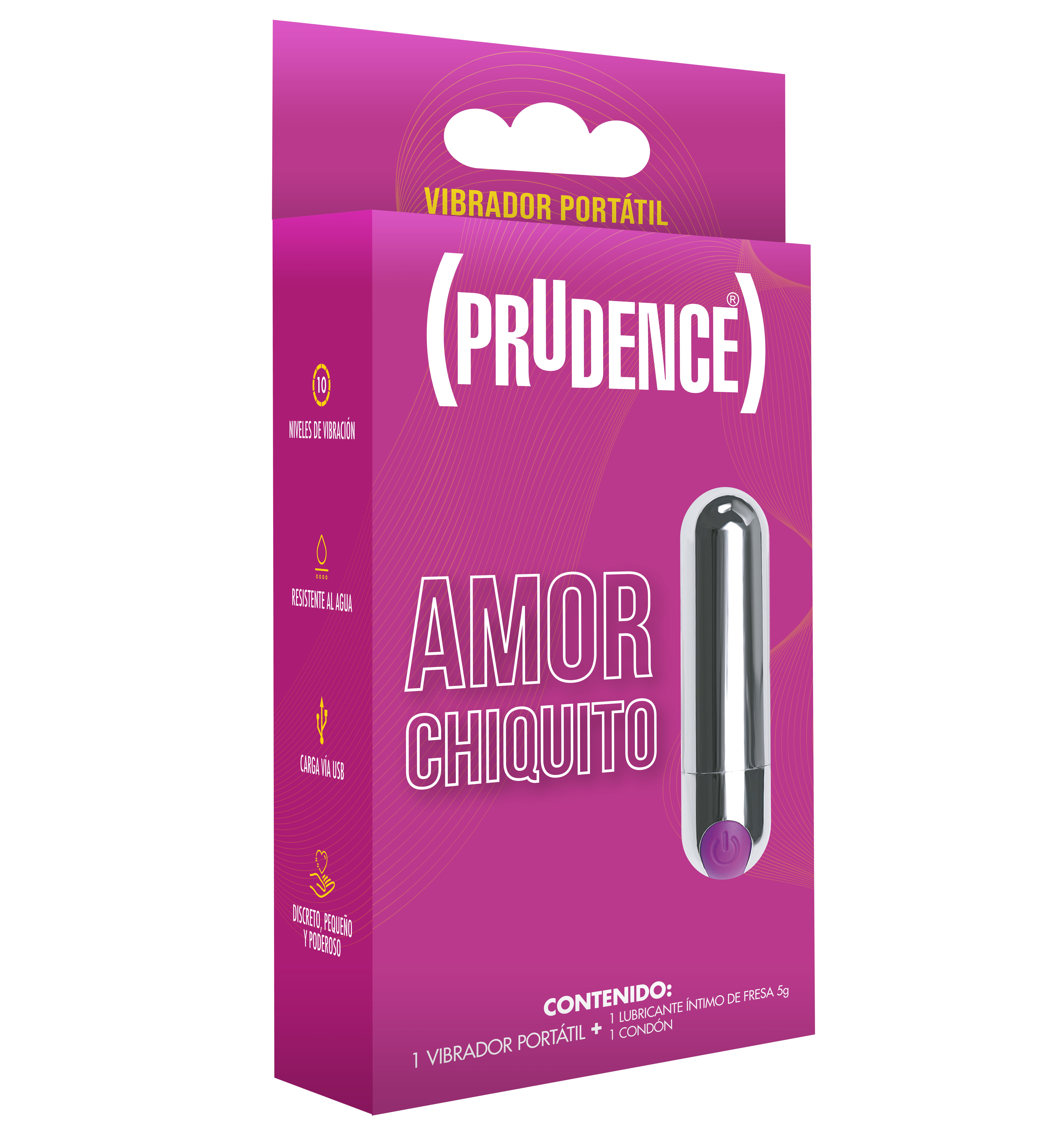 Vibrador Portátil Recargable Via Usb Prudence Amor Chiquito