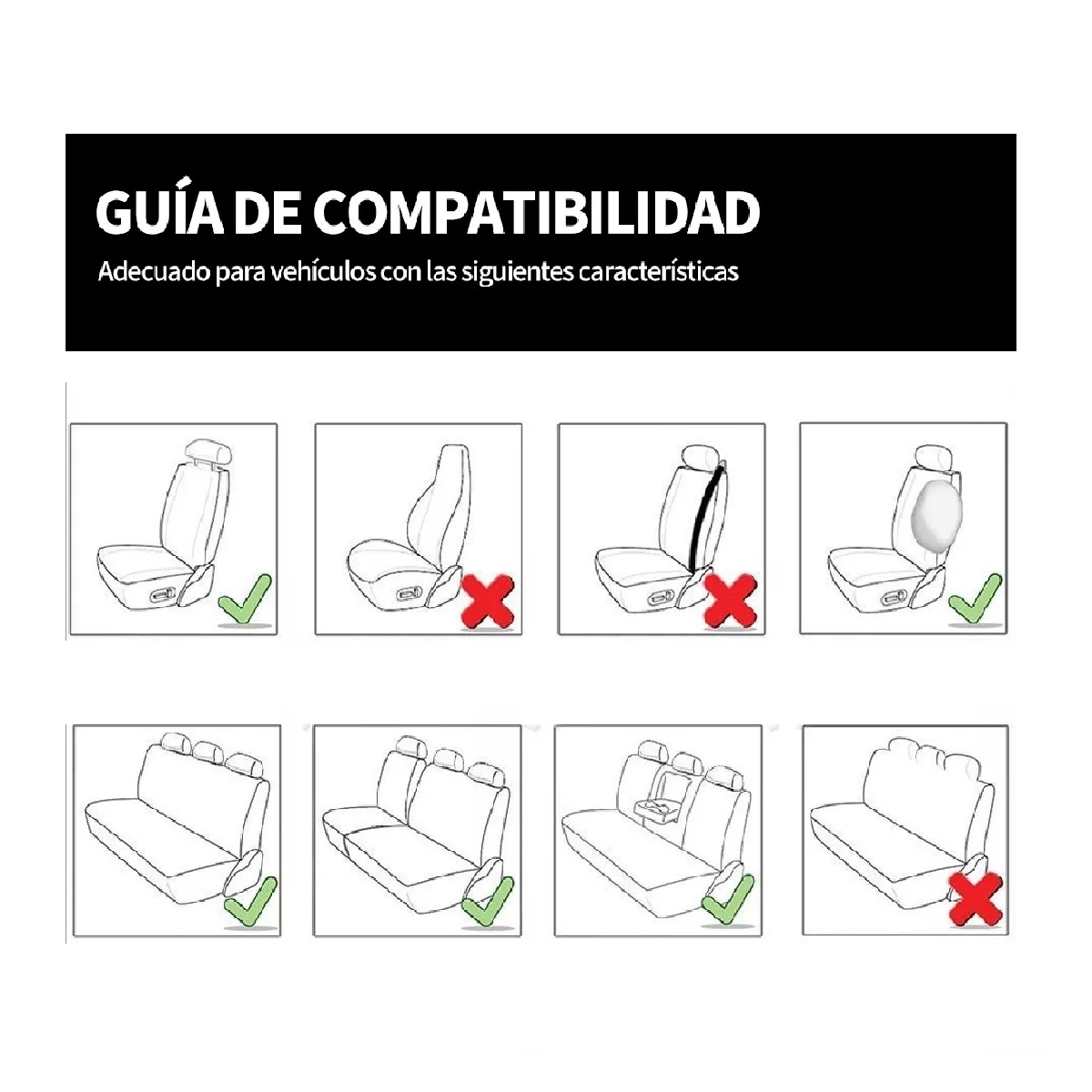 Set Funda Universal Cubre Asiento Automóvil 10 Pcs Fundas