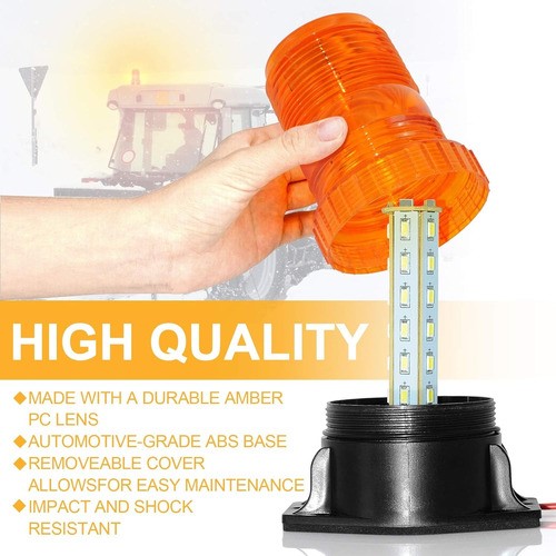 Torreta Led Ambar 30led Estrobo Para Montacargas Universal AMARILLO