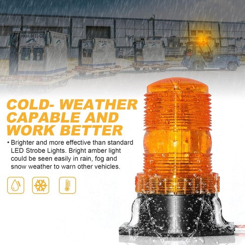 Torreta Led Ambar 30led Estrobo Para Montacargas Universal AMARILLO