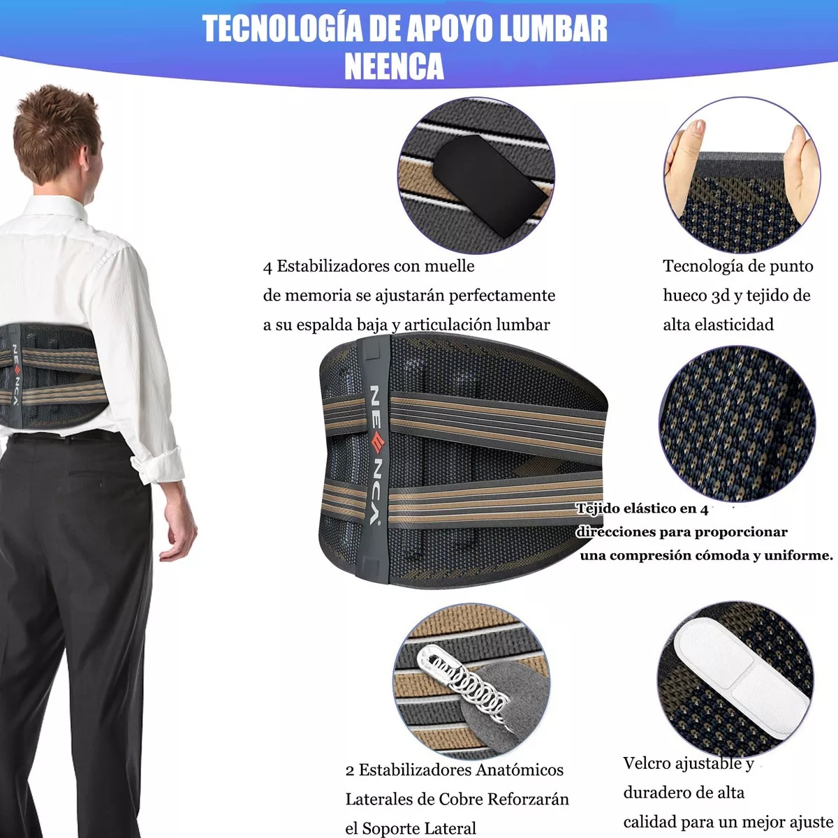 Faja Sacrolumbar,faja Lumbar,alivio Del Dolor De Espalda Talla M