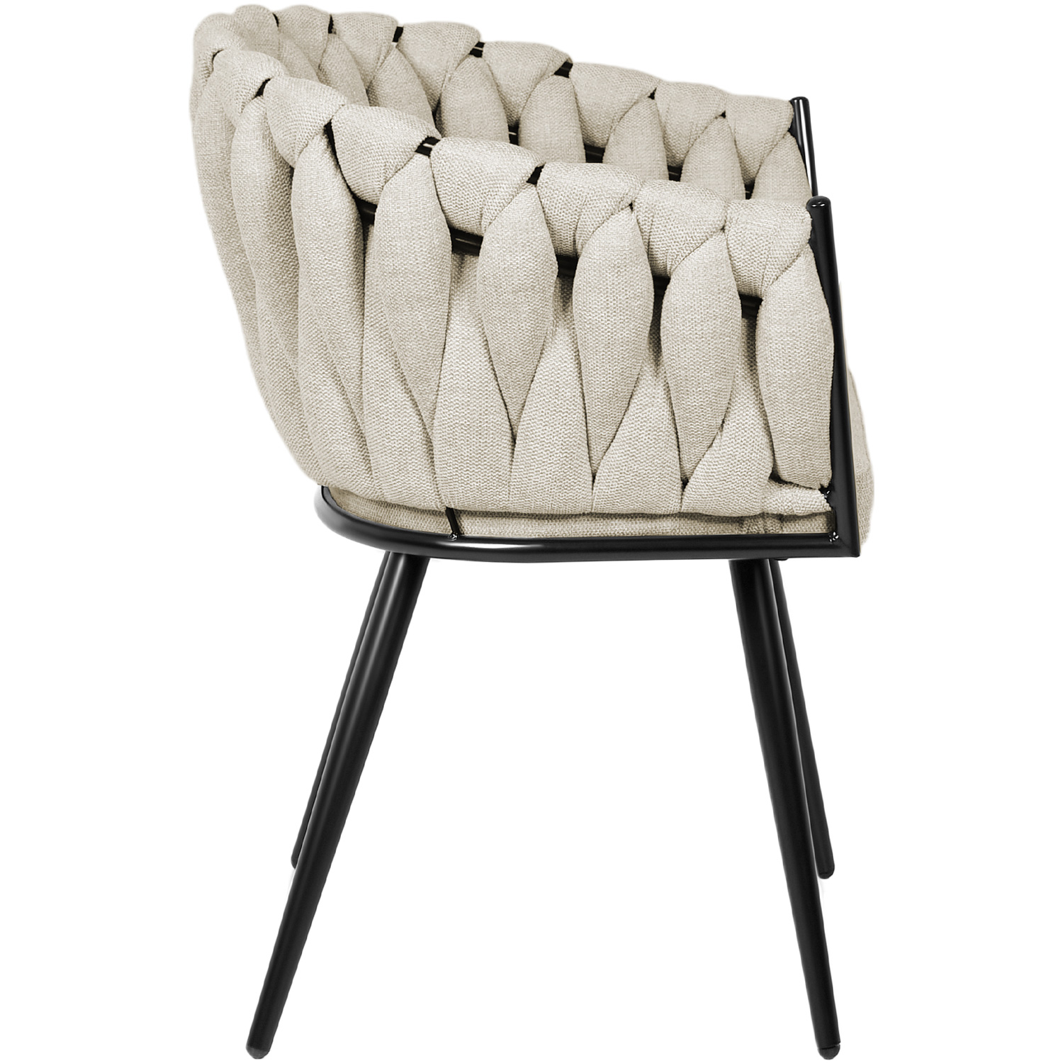 Set 2 Sillas Comedor Patron Tejido Elegante Moderno Gris