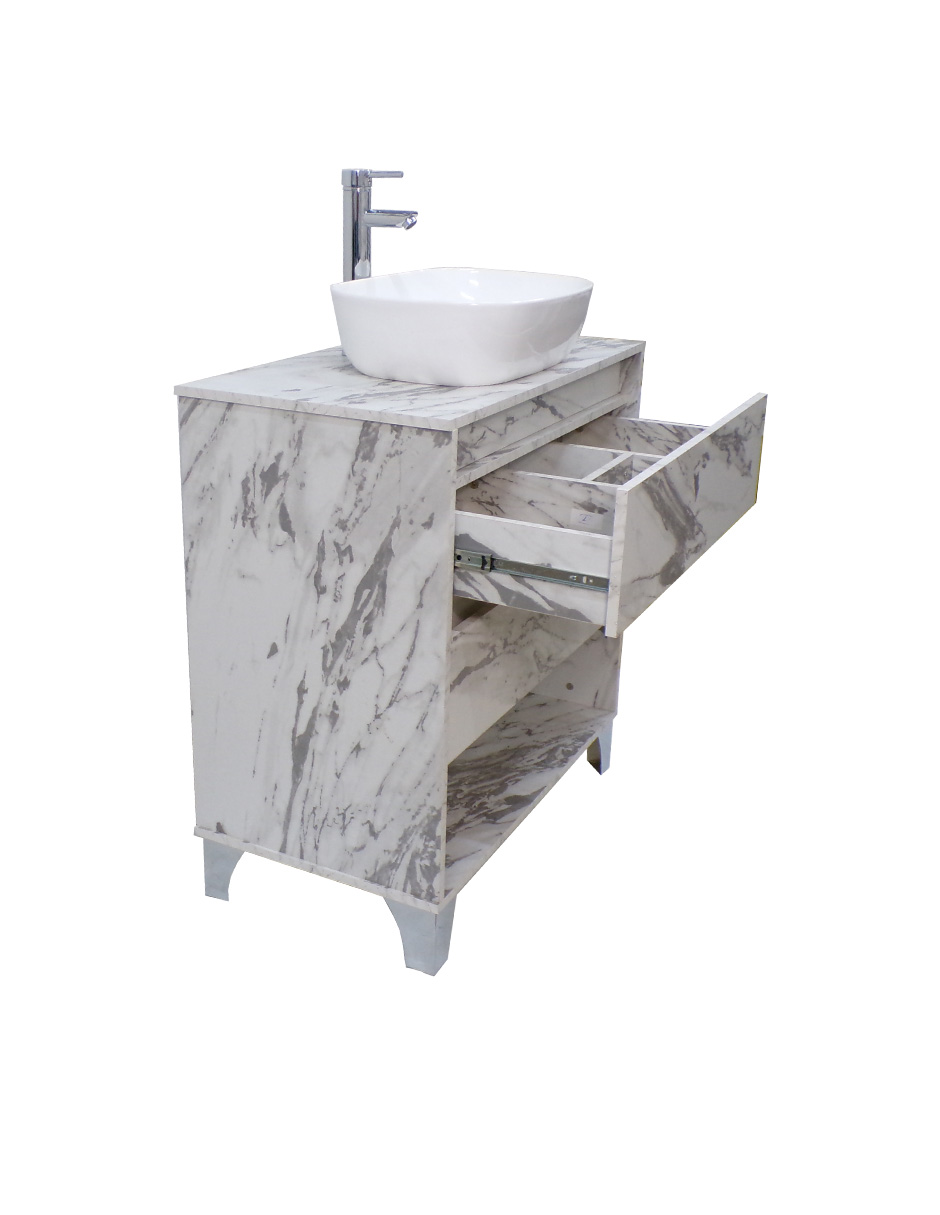 Gabinete De Baño Con Llave Y Lavabo Minimalista ROY