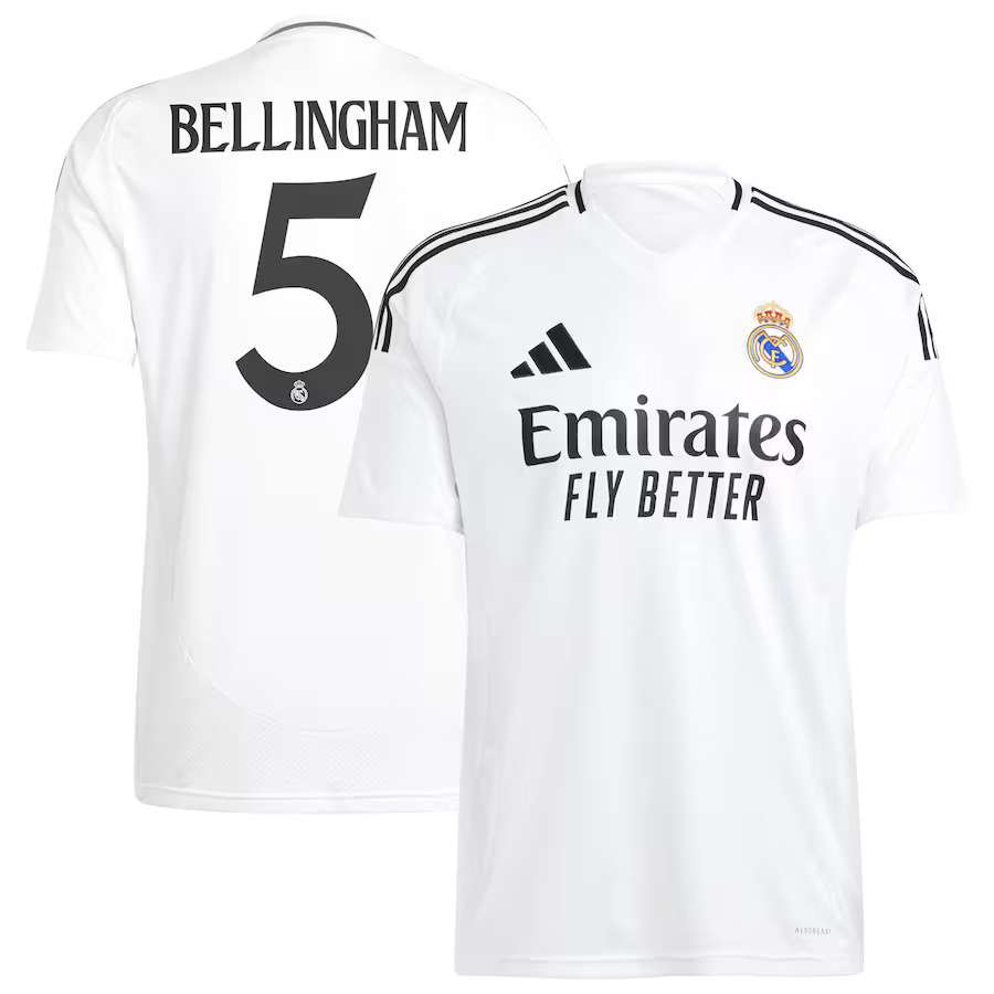 Nuevo! Jersey Real Madrid 2024/2025 Titular Local Blanca Bellingham 5 Talla L