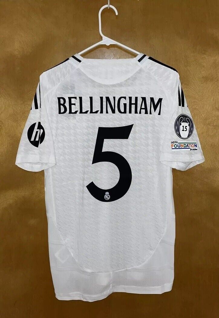 Nuevo! Jersey Real Madrid 2024/2025 Titular Local Blanca Bellingham 5 Talla L