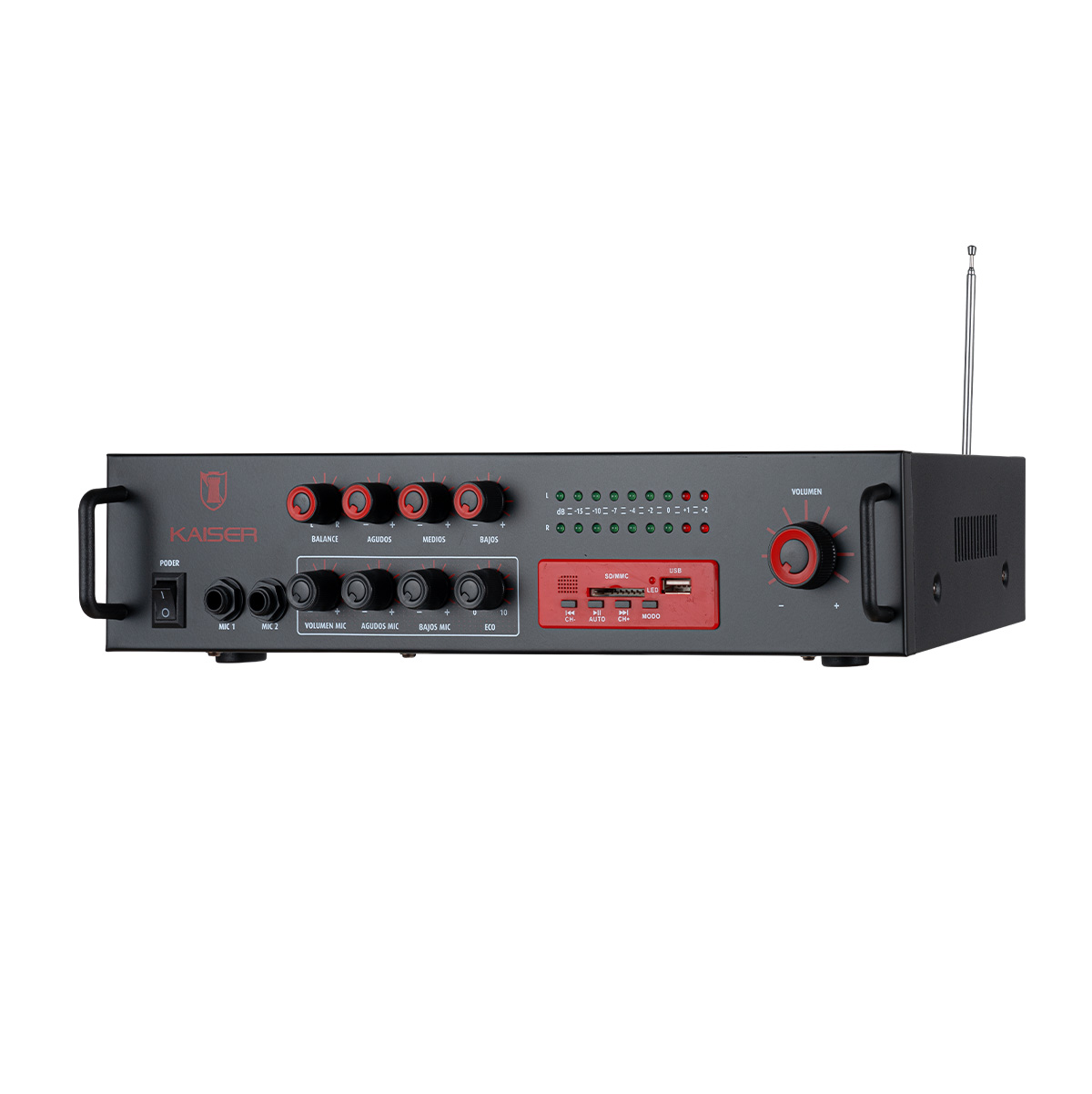 Amplificador Profesional Kaiser 800 W Pmpo, Mix-2301dusb