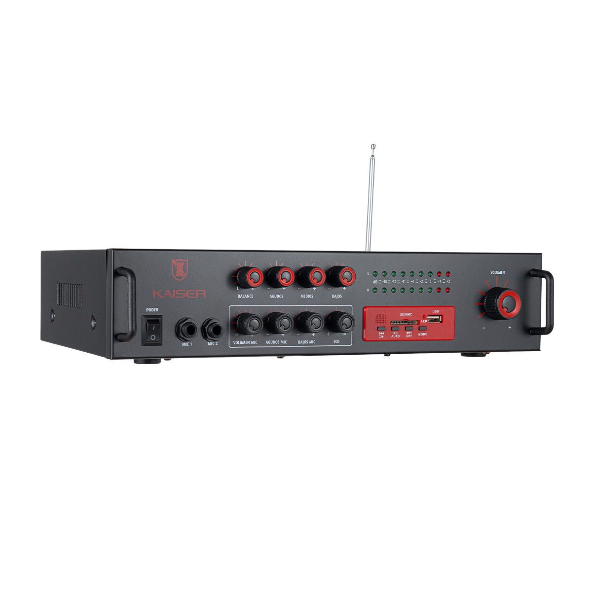 Amplificador Profesional Kaiser 800 W Pmpo, Mix-2301dusb