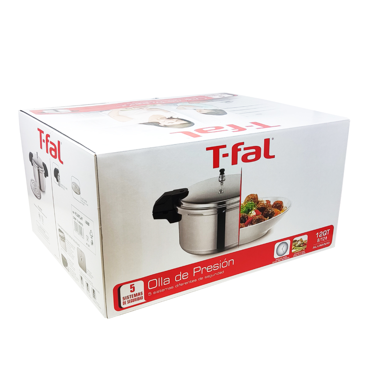 Olla De Presión Express 12 Qt (11 l) Aluminio T-fal Yl307la7