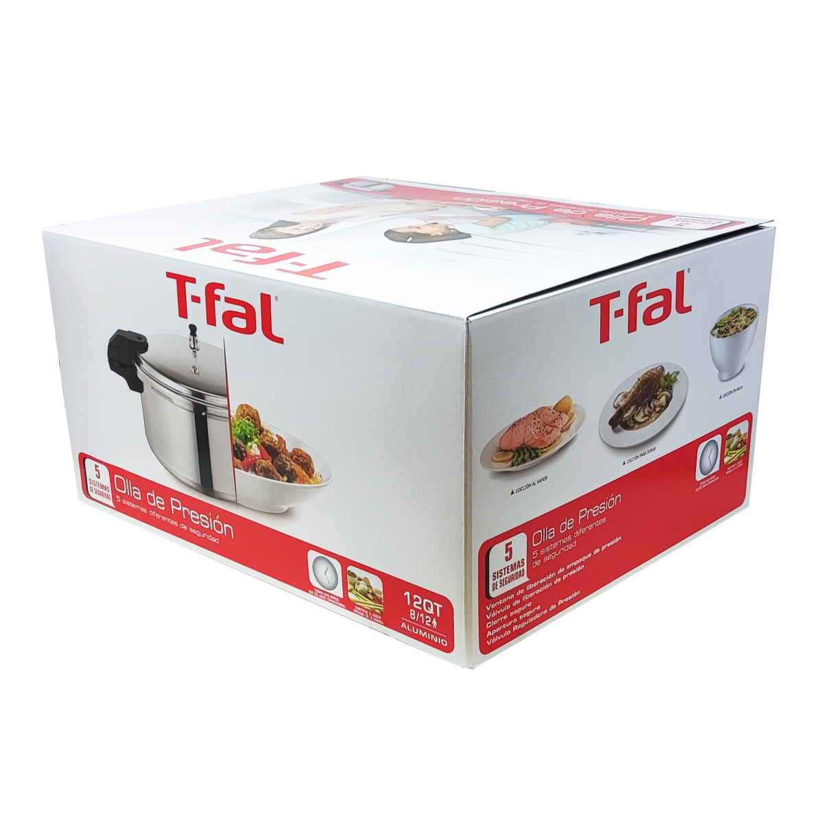 Olla De Presión Express 12 Qt (11 l) Aluminio T-fal Yl307la7
