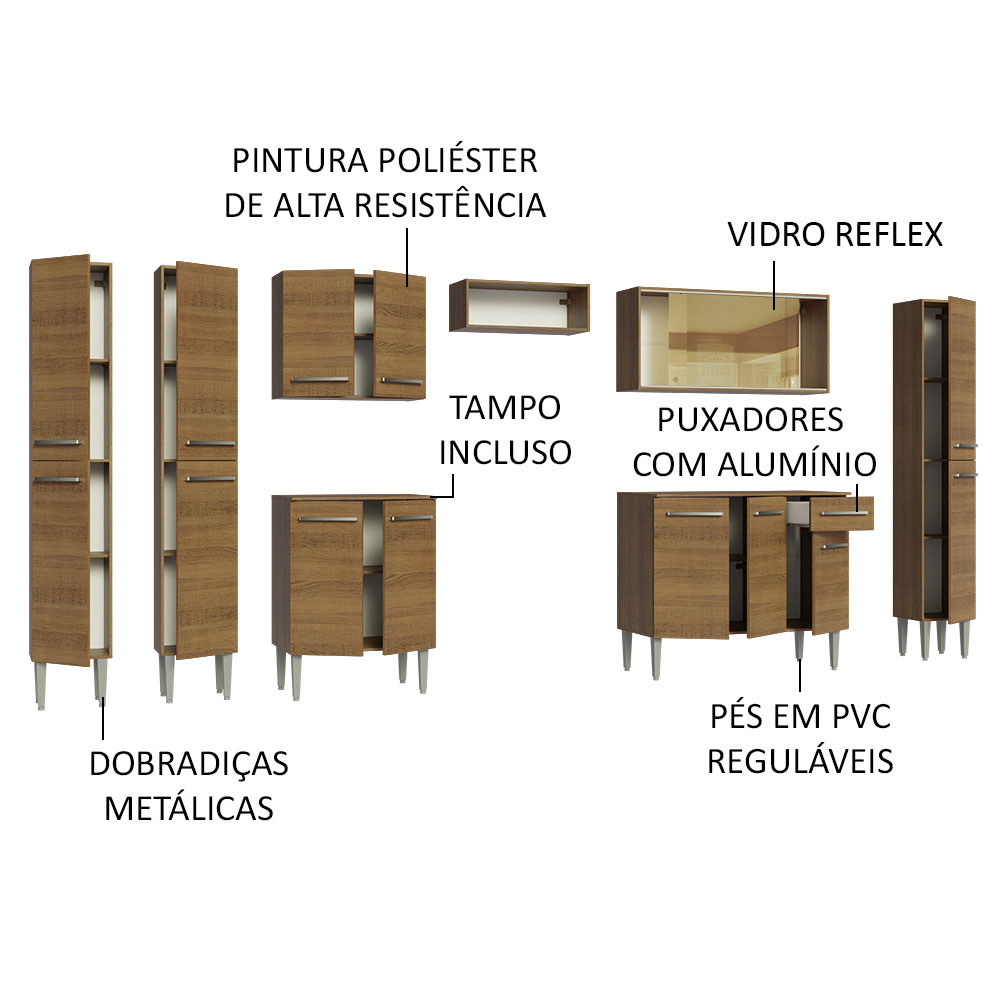Cocina Integral Completa Modular Madesa Emilly 325cm MM 04