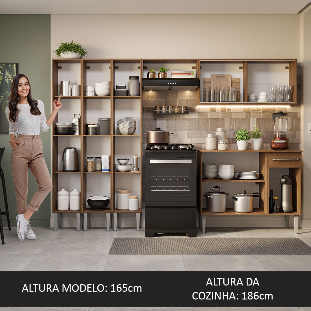 Cocina Integral Completa Modular Madesa Emilly 261cm MM 05