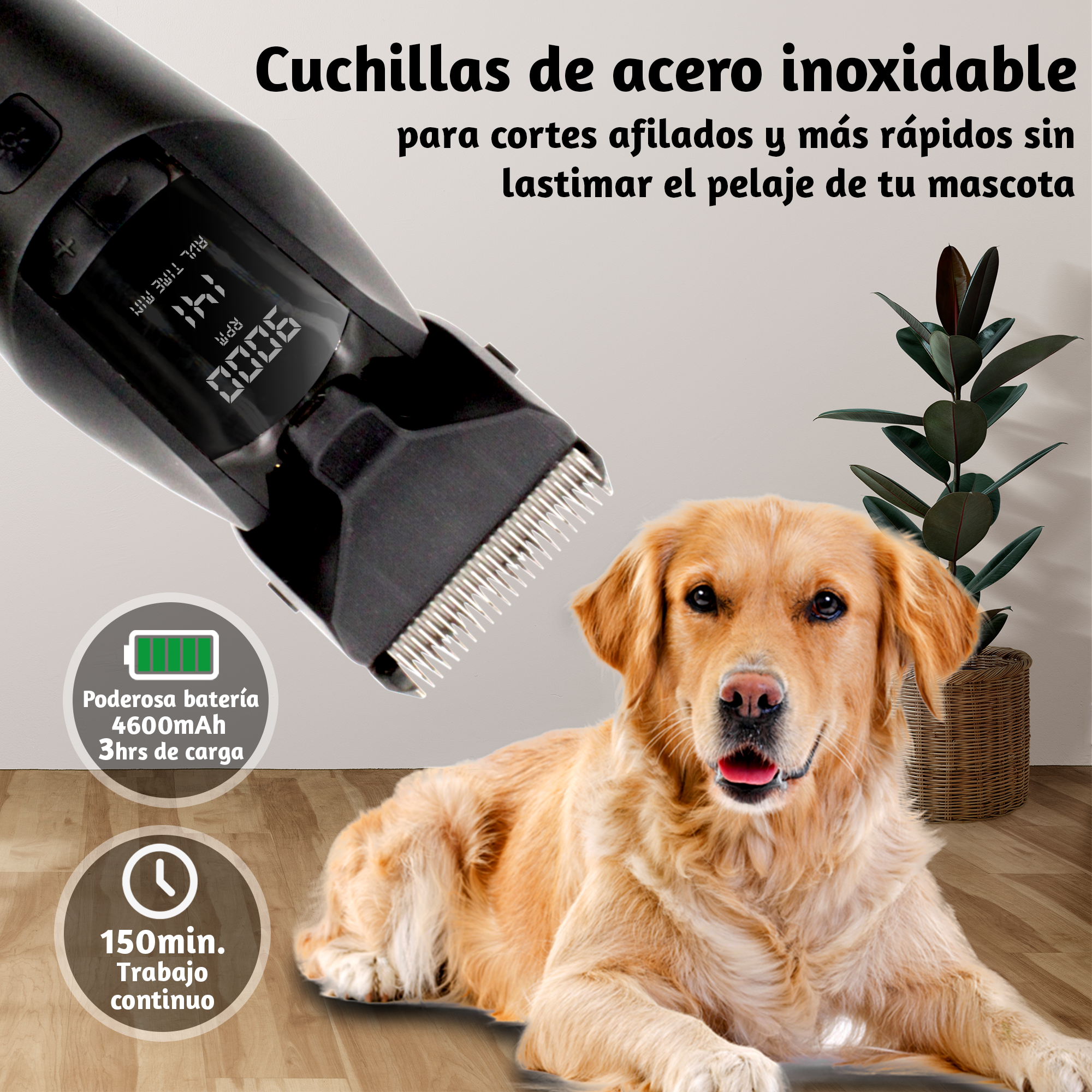 Kemei Máquina Para Cortar Pelo Perro Gato Mascota Km-1857