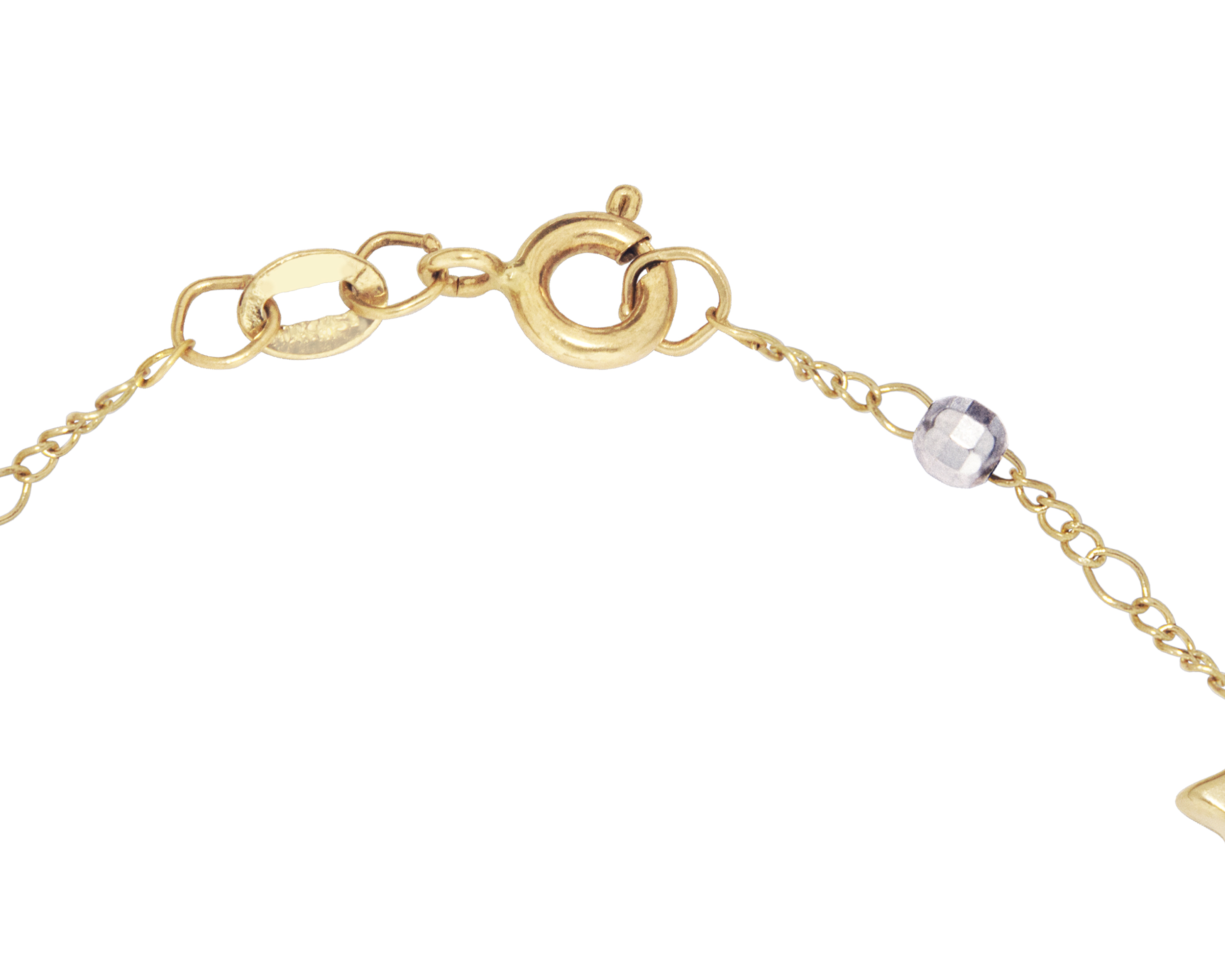 Pulsera Oro 10K Horoz Estrelllas 18cm S900